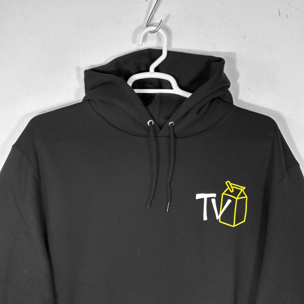 Lyrical Lemonade TV Champion Hoodie Mens L Black Graphic Sweatshirt Cole Bennett